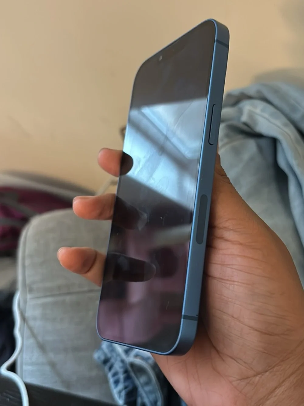 Apple iPhone 13, Blue Dual-Camera Smartphone.